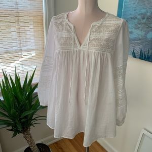Anthropologie Cotton and Lace Tunic